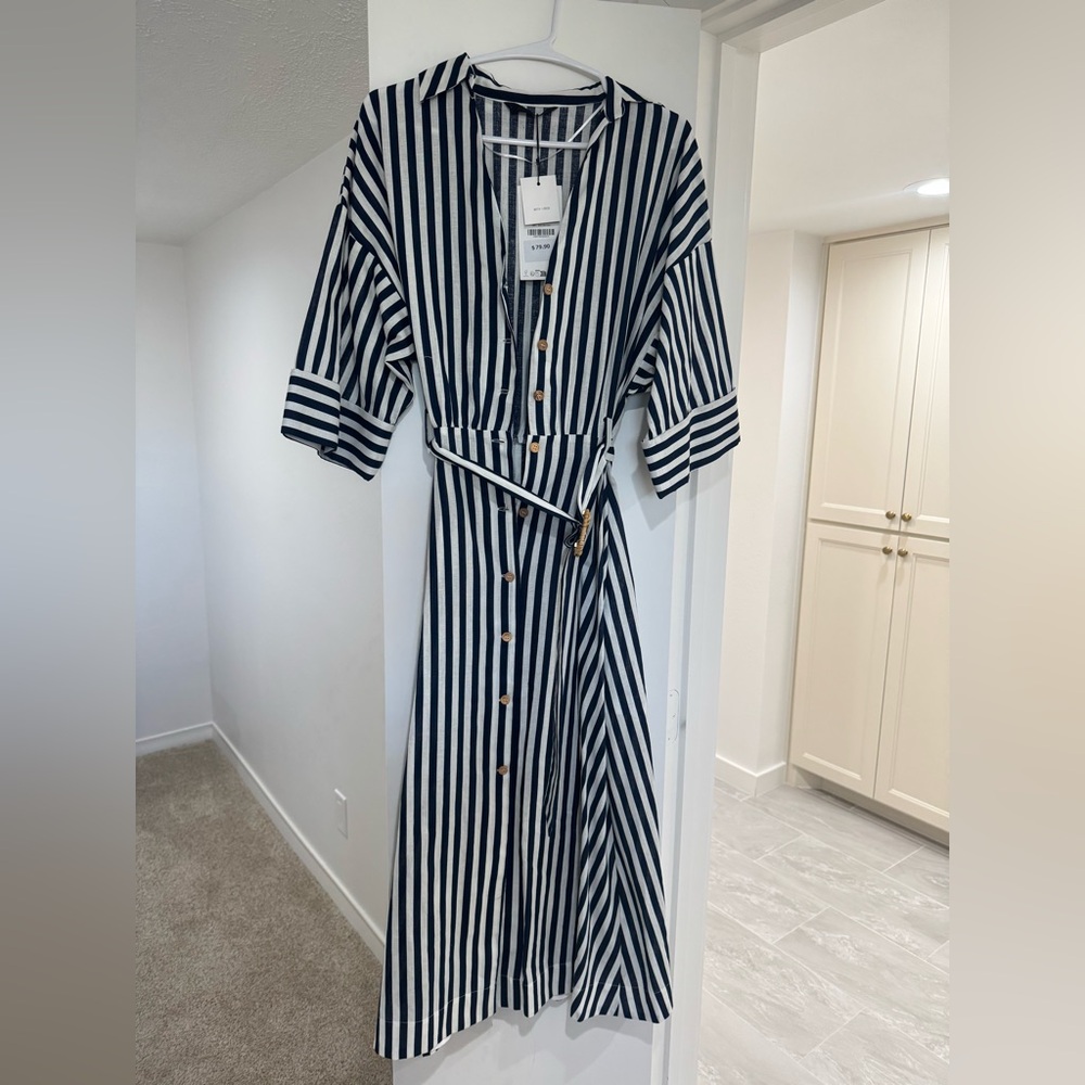Zara belted shirt dress NWT